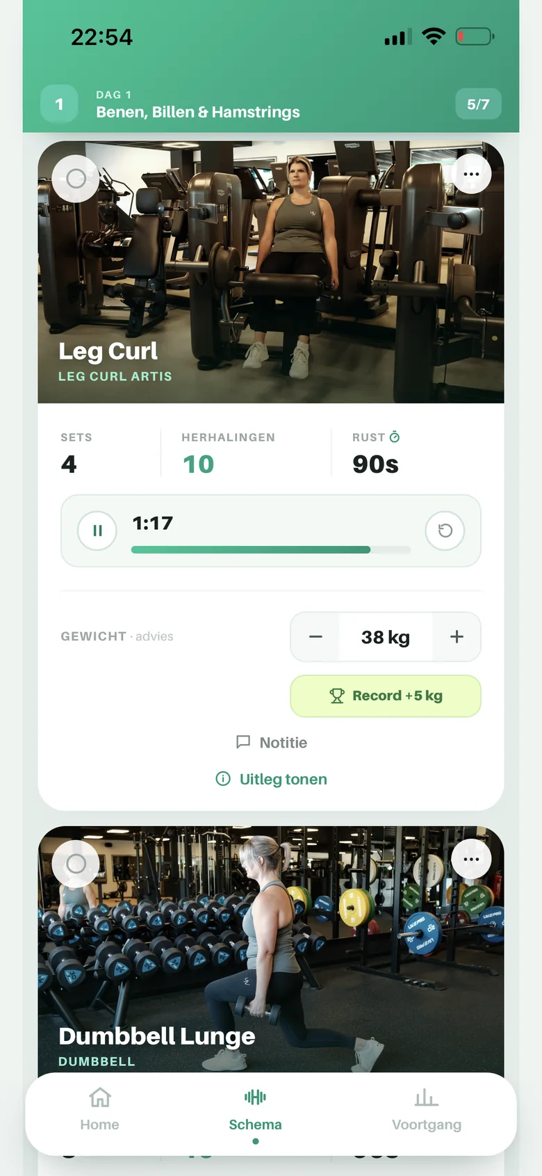 Rusttimer en een nieuw record tijdens een training in YV Coach